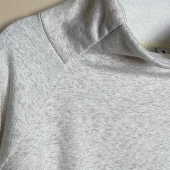 Athleta Cozy Karma Asym Pullover Fleece in Oatmeal size Small - Picture 5 of 9